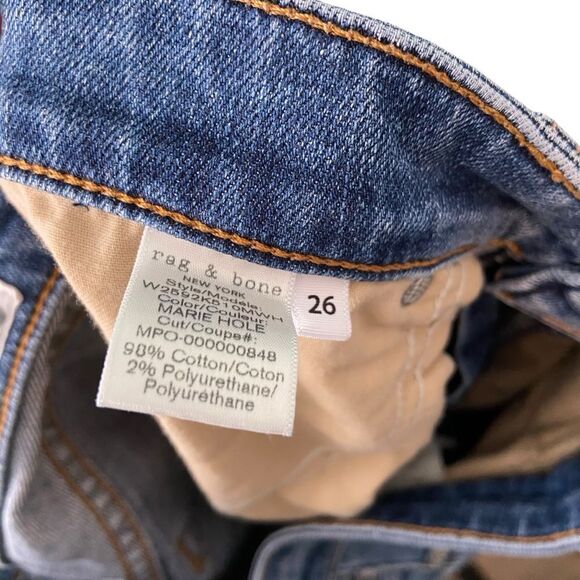 Rag & Bone New York Dre Low-Rise Ankle Slim Boyfriend Jeans – Size W 26 - Picture 11 of 14